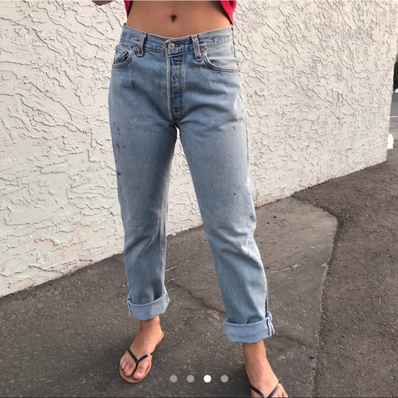 Vintage 90s 501 High Waisted Levi’s - Picture 3 of 4